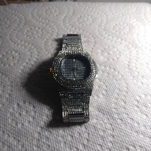 Luxury Silver Crystal Smartwatch